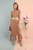 Womens Knitted High Neck Maxi Dress MEWKND79