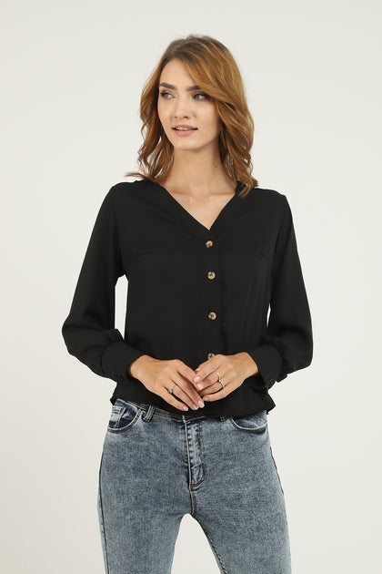 Women's Button Detail Top - WST26