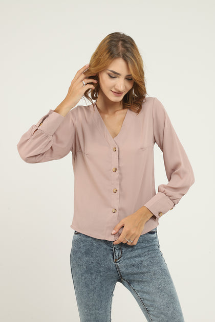 Women's Button Detail Top - WST29