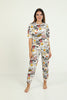 Women's 2 Piece Printed Night Wear Co Ord Set - WNCS63