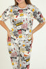 Women's 2 Piece Printed Night Wear Co Ord Set - WNCS63