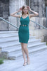 Women's Sleeveless Lace Up Detail Bodycon Dress - MWSD71