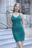 Women's Sleeveless Lace Up Detail Bodycon Dress - MWSD71