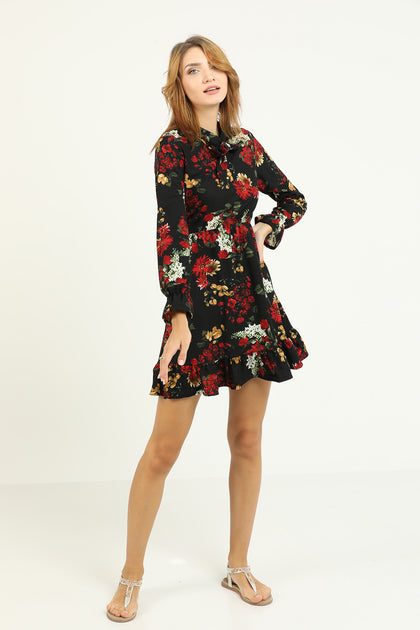 Women's Floral Printed Summer Dress - MWSD75