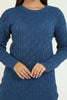 Women's Pattern Detail Long Sweater by Memnu - MEWS275