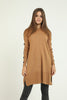 Women's Button and Pocket Detail Long Sweater by Memnu - MEWS303