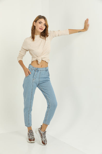 Womens Premium Denim Boyfriend Jeans - WSSJN5