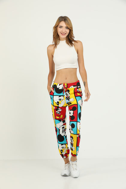 Women's Printed Pocket Jogger Pants - MWJP107