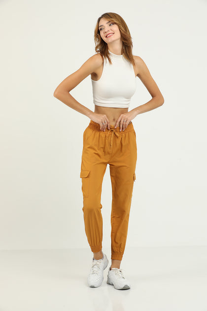 Women's Cargo Pocket Detail Jogger Pants - MWJP112