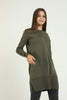 Women's Button and Pocket Detail Long Sweater by Memnu - MEWS306