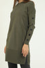 Women's Button and Pocket Detail Long Sweater by Memnu - MEWS306