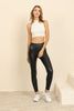 Women's PU Leather Look Active Wear Leggings - WAL61