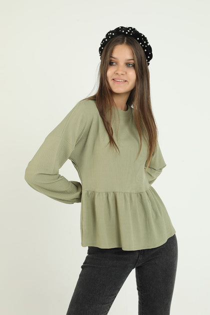 Women's Peplum Detail Top - WST39