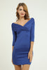 Women's Puff Sleeve Detail Dress - MWSD96