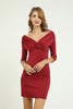 Women's Puff Sleeve Detail Dress - MWSD93