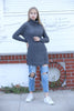 Women's High Neck Detail Long Sweater by Memnu - MEWS327