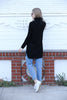 Women's High Neck Detail Long Sweater by Memnu - MEWS335