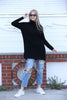 Women's High Neck Detail Long Sweater by Memnu - MEWS335