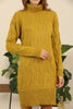 Womens Knitted High Neck Cable Knit Dress MEWKND93