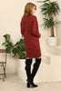 Womens Knitted High Neck Cable Knit Dress MEWKND91