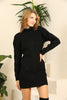 Womens Knitted High Neck Cable Knit Dress MEWKND95