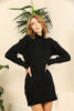 Womens Knitted High Neck Cable Knit Dress MEWKND95