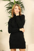 Womens Knitted High Neck Cable Knit Dress MEWKND95