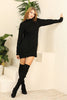 Womens Knitted High Neck Cable Knit Dress MEWKND95