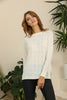 Women's Textured Detail Sweater by Memnu - MEWS377