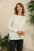 Women's Textured Detail Sweater by Memnu - MEWS377