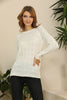 Women's Textured Detail Sweater by Memnu - MEWS377