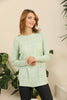 Women's Textured Detail Sweater by Memnu - MEWS380