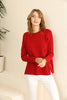 Women's Textured Detail Sweater by Memnu - MEWS361