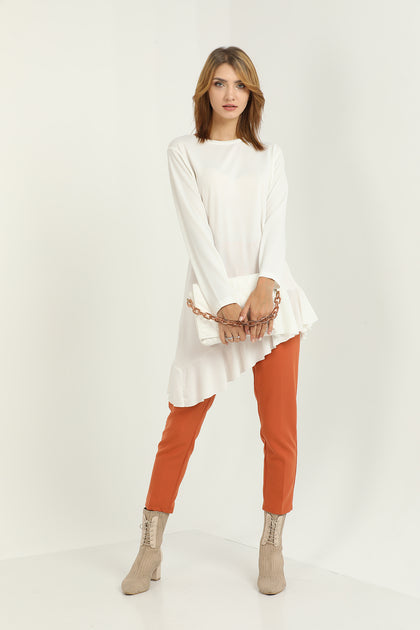 Women's Long Tiered Hem Top - WST45