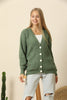 Women's Knitted Cardigan Button Detail by Memnu - MEWS411