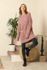 Women's Round Neck Long Sweater by Memnu - MEWS414