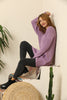 Women's Round Neck Long Sweater by Memnu - MEWS416