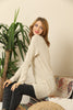 Women's Round Neck Long Sweater by Memnu - MEWS418