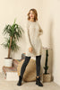 Women's Round Neck Long Sweater by Memnu - MEWS418