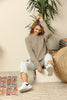 Women's Round Neck Long Sweater by Memnu - MEWS420