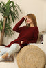 Women's Round Neck Long Sweater by Memnu - MEWS428