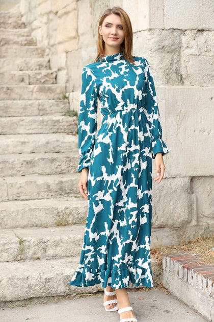 Women's Paint Printed Maxi Dress - MWMSD67