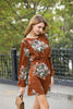 Women's Floral Printed Dress - MWSD105