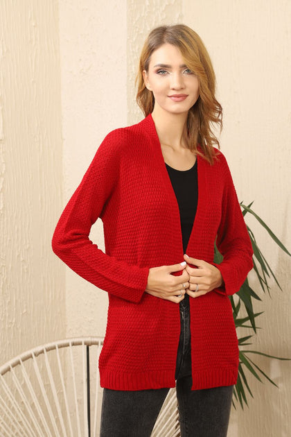 Women's Knitted Cardigan Texture Detail by Memnu - MEWS443