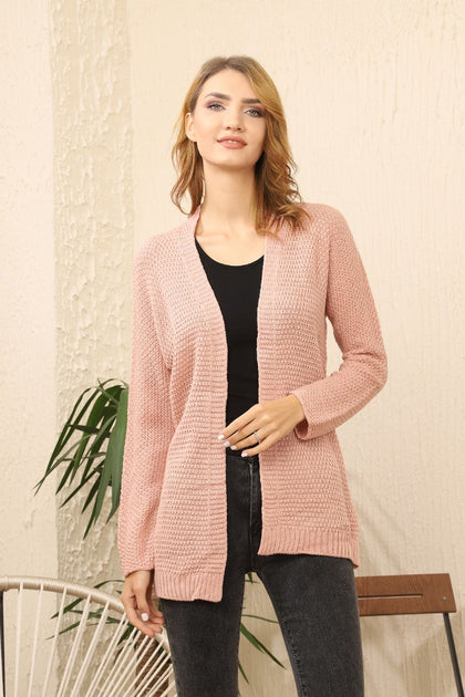 Women's Knitted Cardigan Texture Detail by Memnu - MEWS442