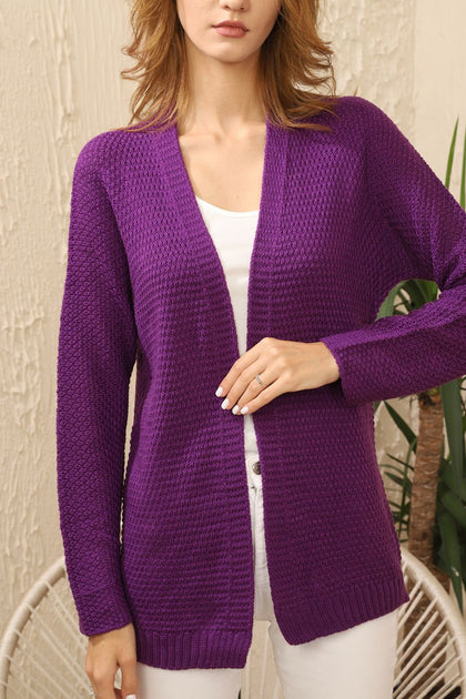 Women's Knitted Cardigan Texture Detail by Memnu - MEWS448