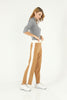 Women's Knitted Contrast Panel Pants MEWP45