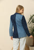 Women's Colorblock Denim Blazer Style Jacket WDJ1