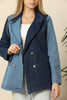 Women's Colorblock Denim Blazer Style Jacket WDJ1