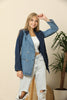 Women's Colorblock Denim Blazer Style Jacket WDJ1